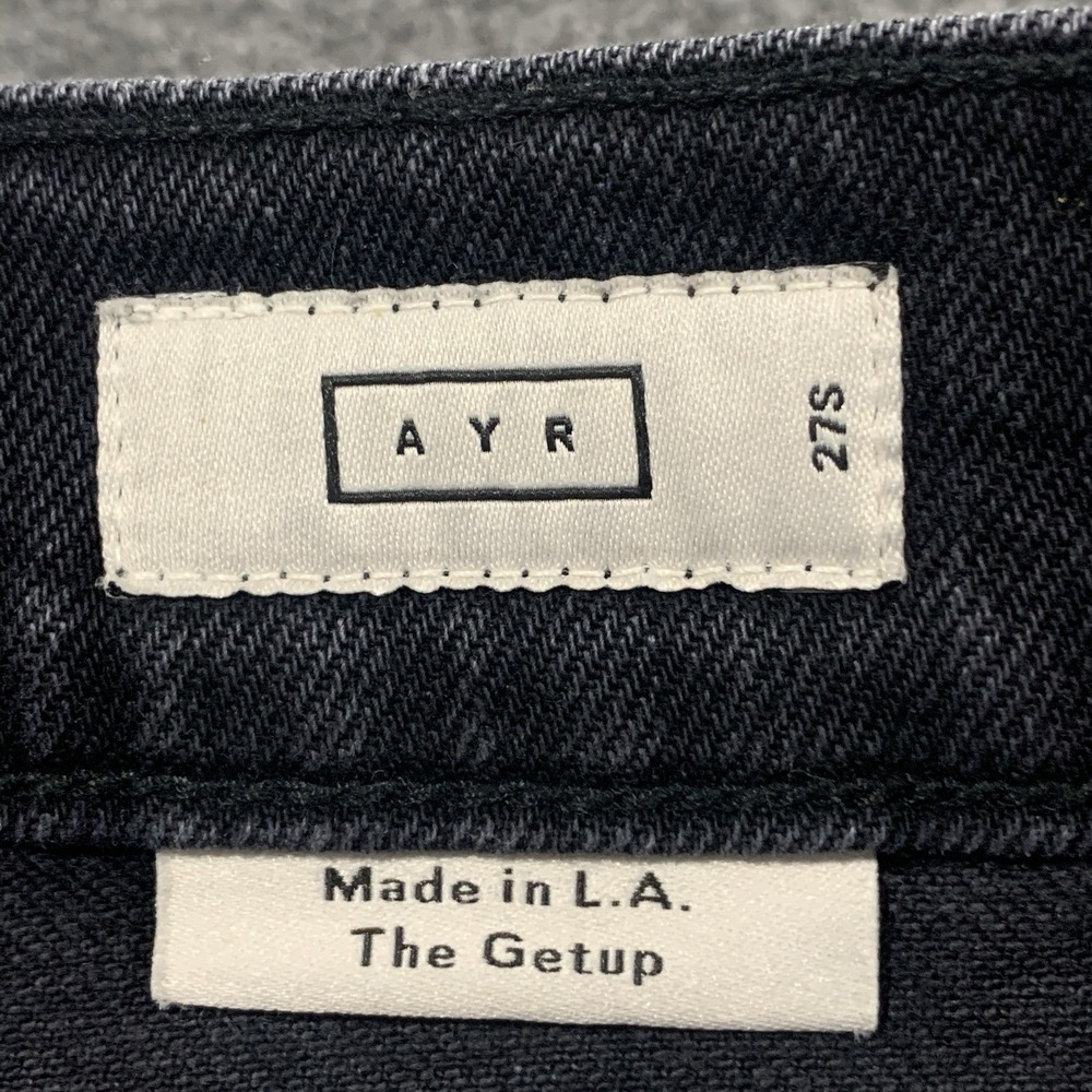 AYR The Getup Balloon Barrel Jeans Womens 27S Black Denim Pants Film Noir - Picture 8 of 13